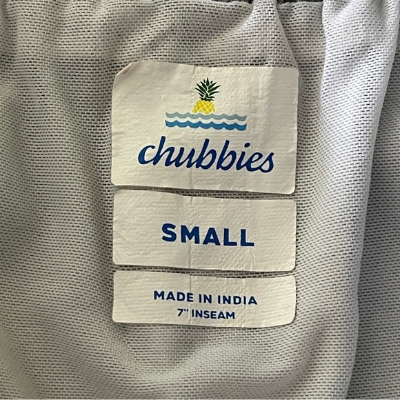 Chubbies Classic Size Small Gray Sunset Stripe Swim Trunks Board Shorts Men’s - Picture 3 of 7